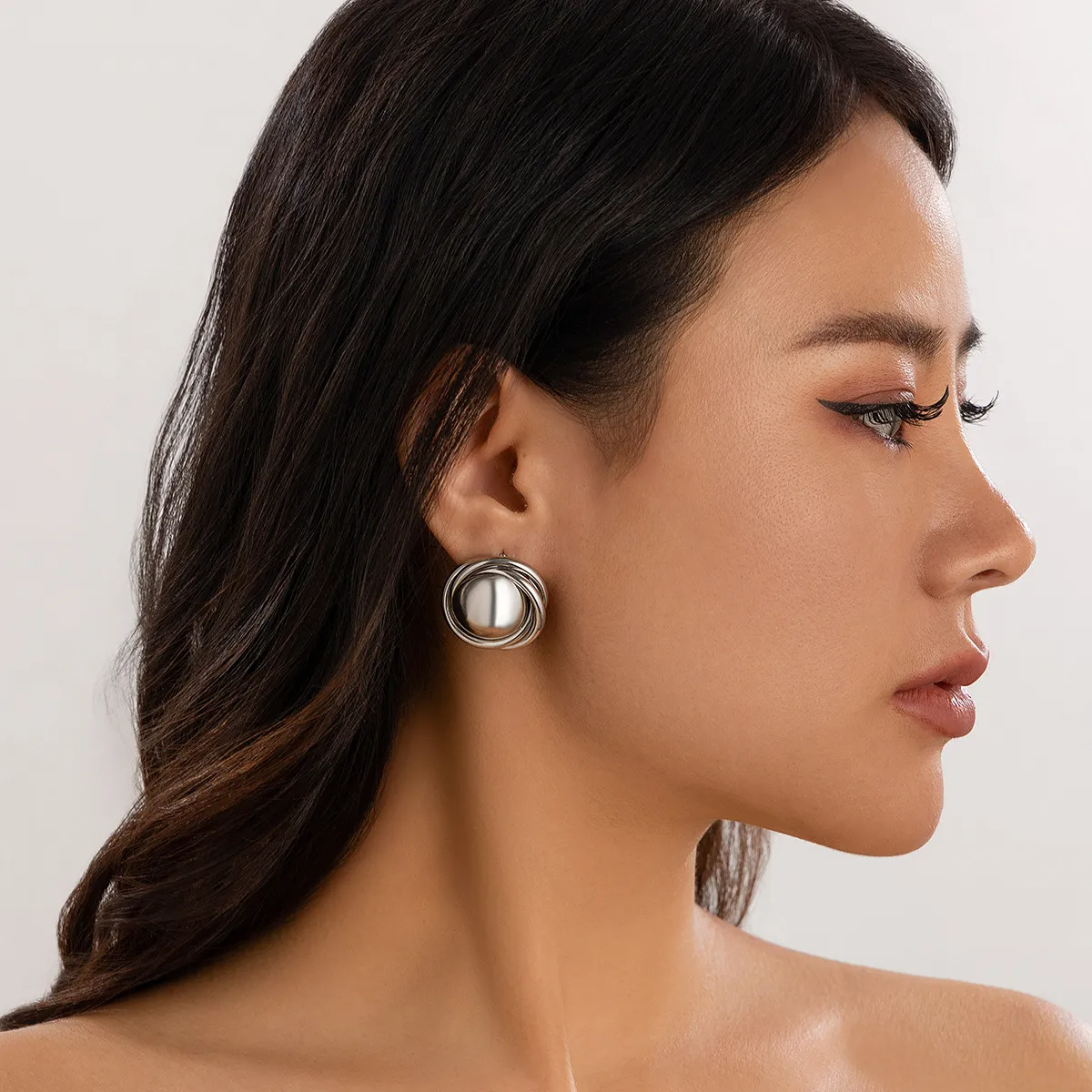 Diva Irregular Geometric Earrings - Обеци